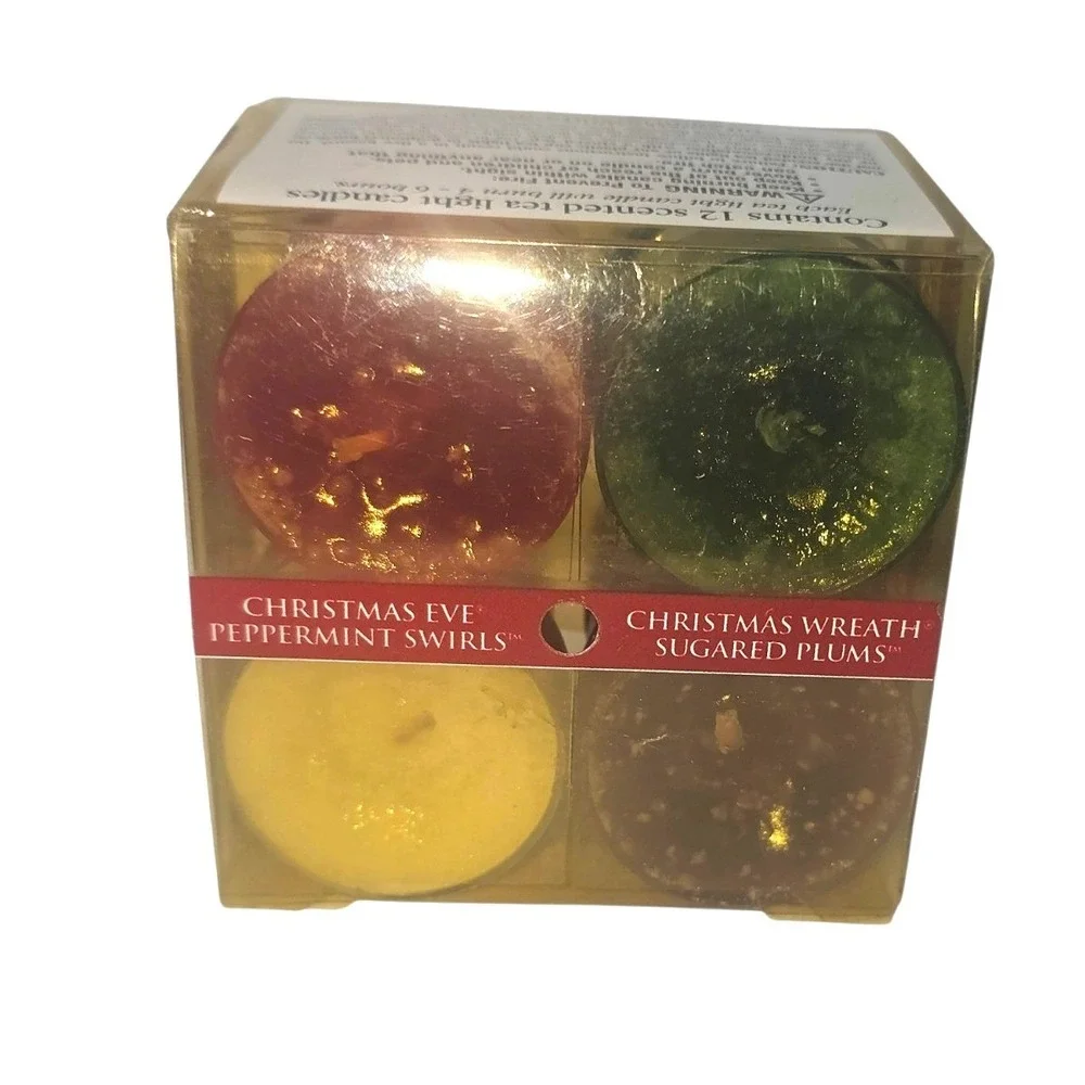 VTG Yankee Candle Scented Tea Lights 12 Count St Nicks Favorites 3X of 4 Scents